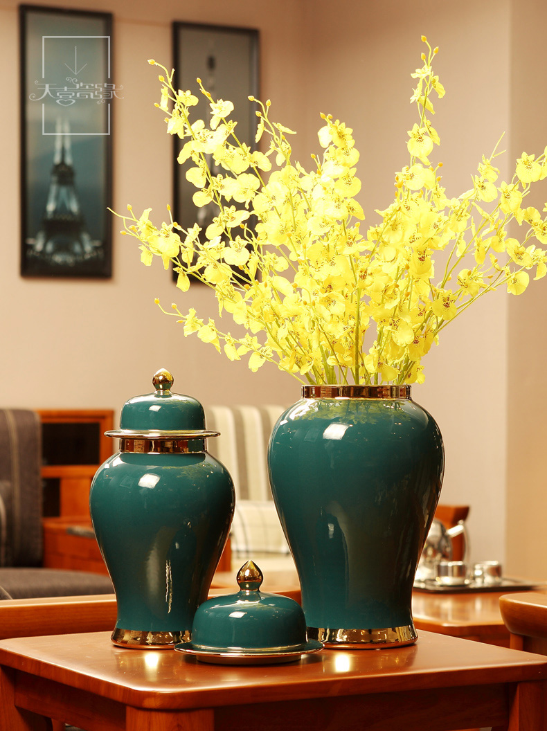 General European modern ceramic pot furnishing articles of new Chinese style originality sitting room porch pavilion flower arranging, home decoration