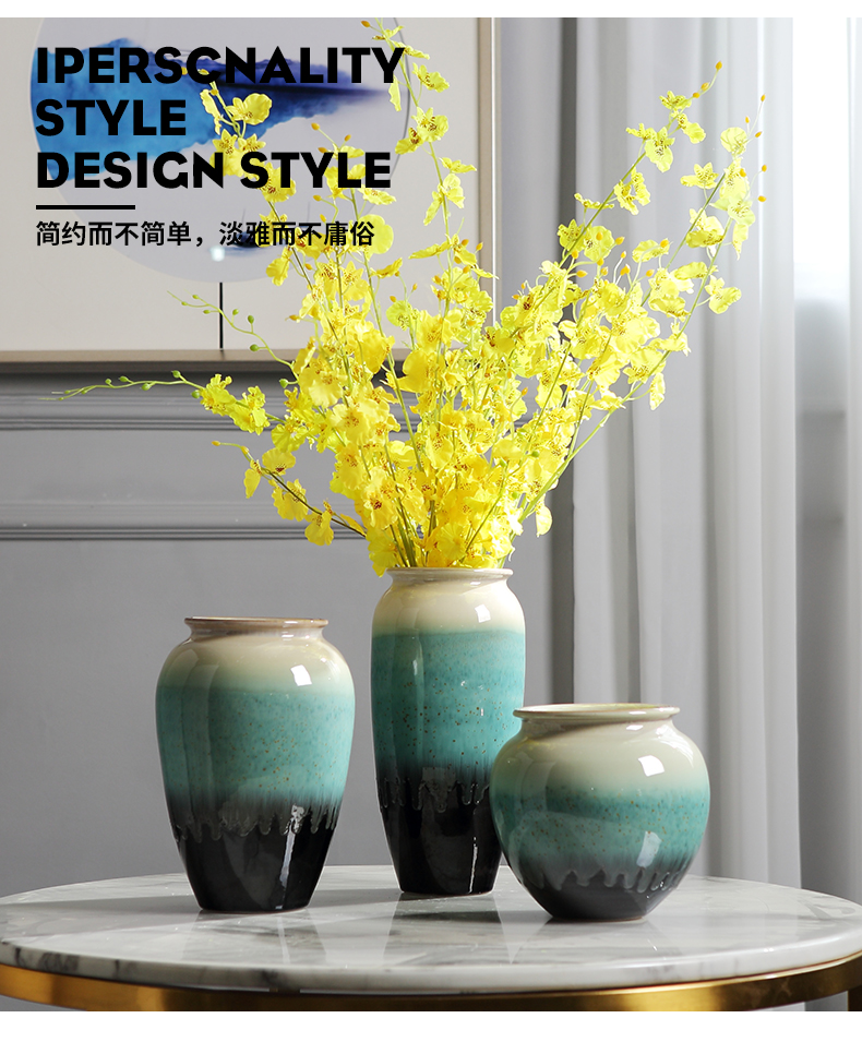 The New Chinese jingdezhen ceramic vase inserted dried flowers, TV ark, place the sitting room porch light key-2 luxury home decoration accessories