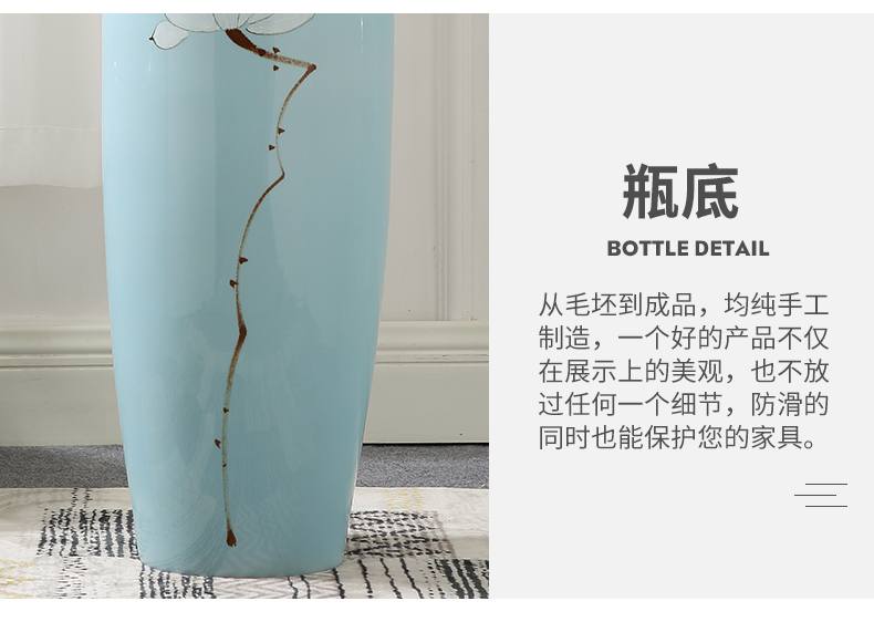 Jingdezhen new Chinese style of large vases, furnishing articles sitting room hotel villa clubhouse decorations ceramics large flowers