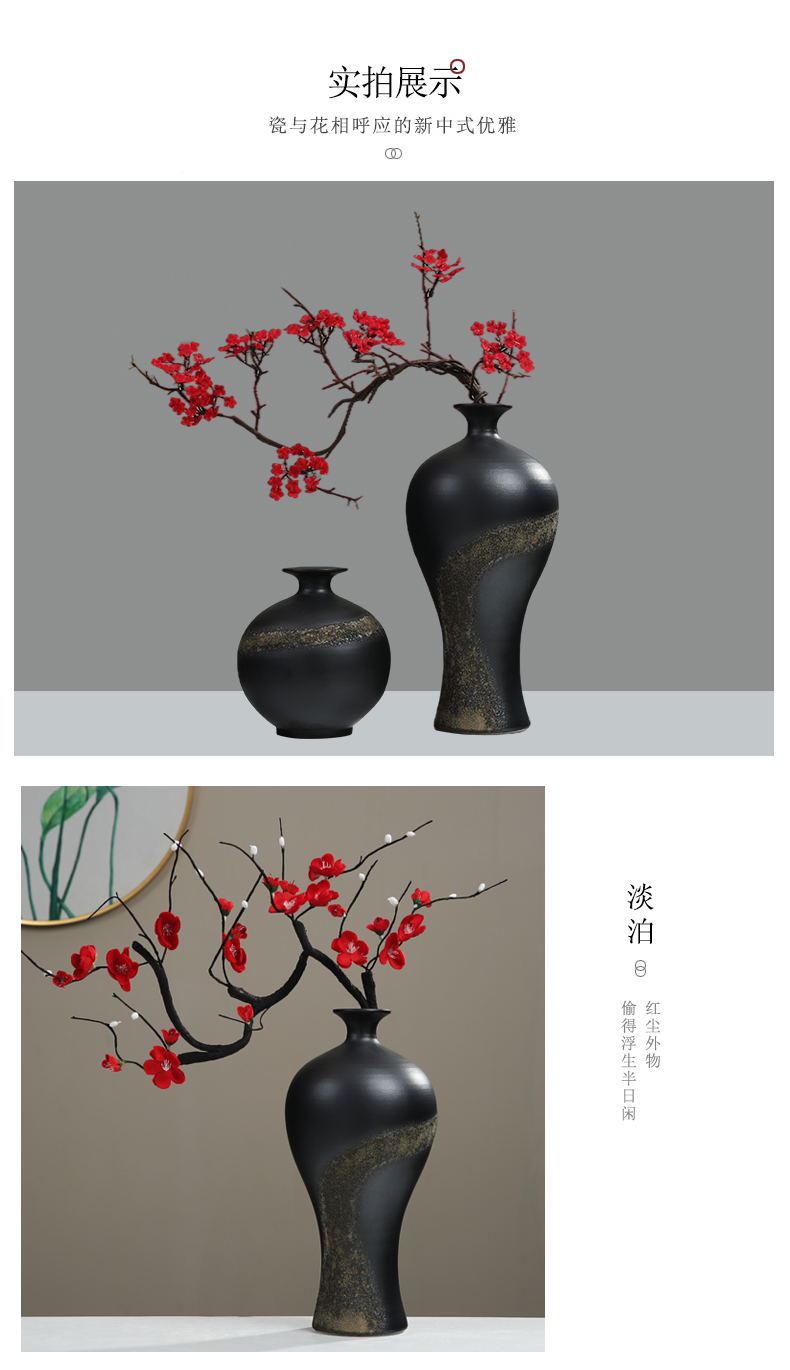 Jingdezhen zen new Chinese TV ark, flower arranging ceramic vase furnishing articles household act the role ofing is tasted, the sitting room porch a decorator