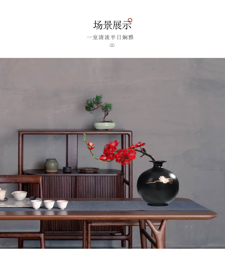 New Chinese style ceramic decoration sitting room porch TV ark, zen the flower vase furnishing articles table flower arranging flowers