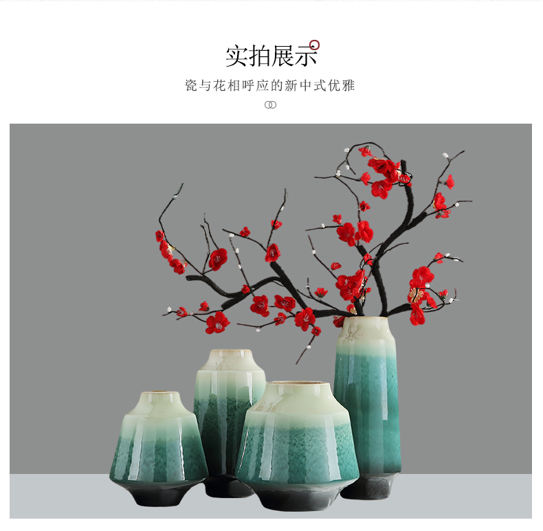 New Chinese style with modern jingdezhen ceramic vase furnishing articles sitting room porch TV ark, the home dry flower arranging flowers adornment