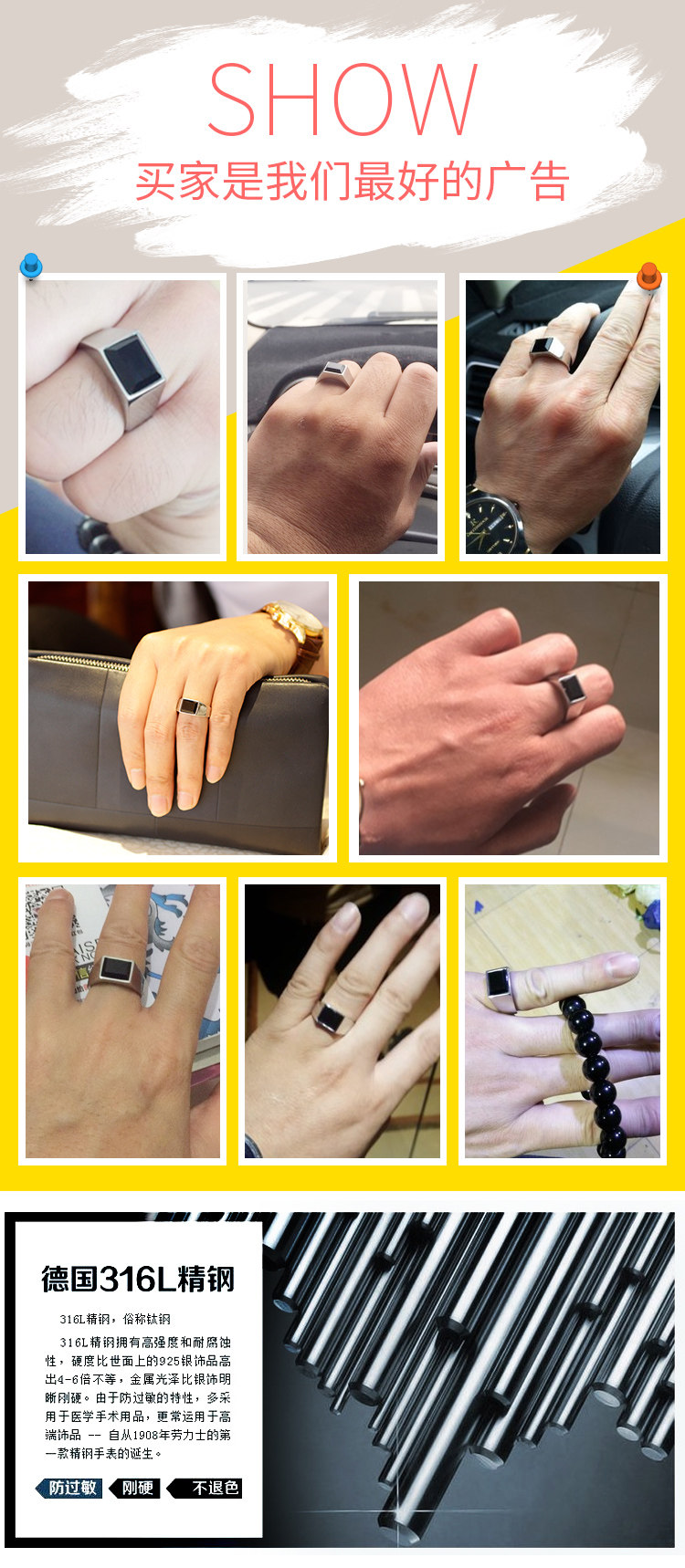 Bague homme OTHER   en Acier au titane - Ref 3086969 Image 17