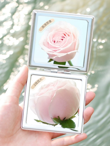 Мужское двусторонное портативное переносное изысканное складное маленькое зеркало