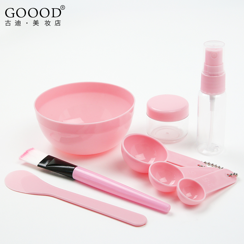 8 pieces of mask bowl and brush suit diy mask tool self - made mask bar compressed mask brush meterer