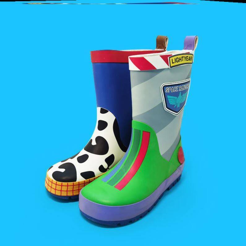 Toy Story rain boots mandarin duck shape cartoon cute non-slip waterproof children's big children Buzz Lightyear rain boots