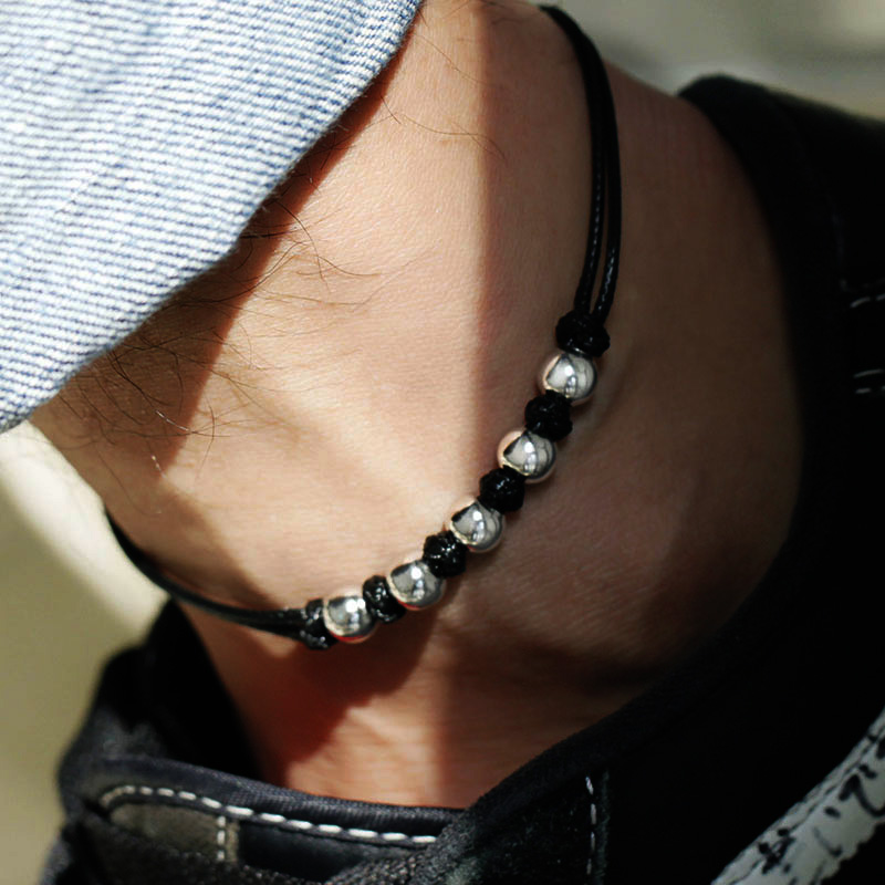 Bracelet de cheville homme      en Argenterie - Ref 3103568 Image 1