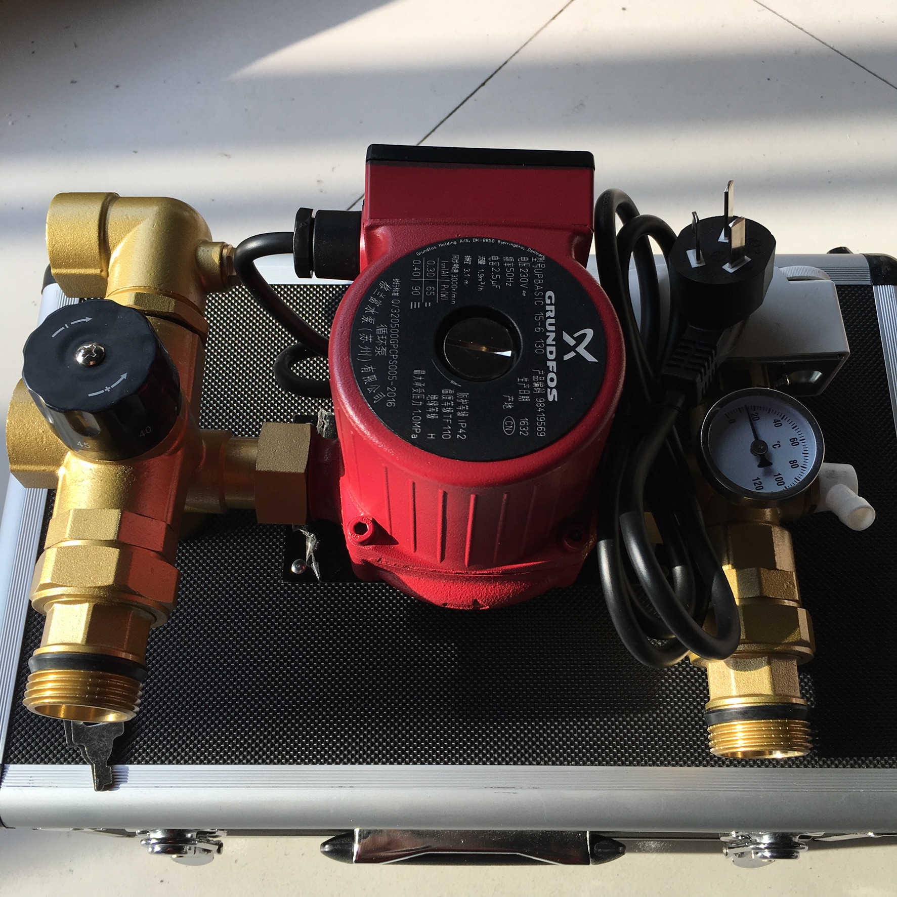 Grundfos circulation pumps are standard for mixed water systems