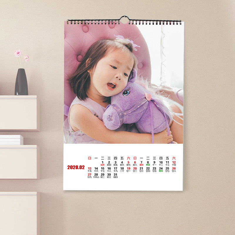 Custom wall calendar oversized wall desk calendar homemade photo living room exquisite monthly calendar baby photography single page a3 calendar