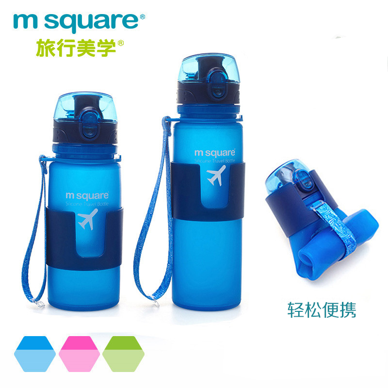 Travel silicone cup folding kettle outdoor sports large capacity portable soft bag riding mountain drinking kettle