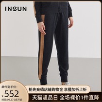 Enshang shopping mall with side striped wool hanging bunch foot sports casual pants women