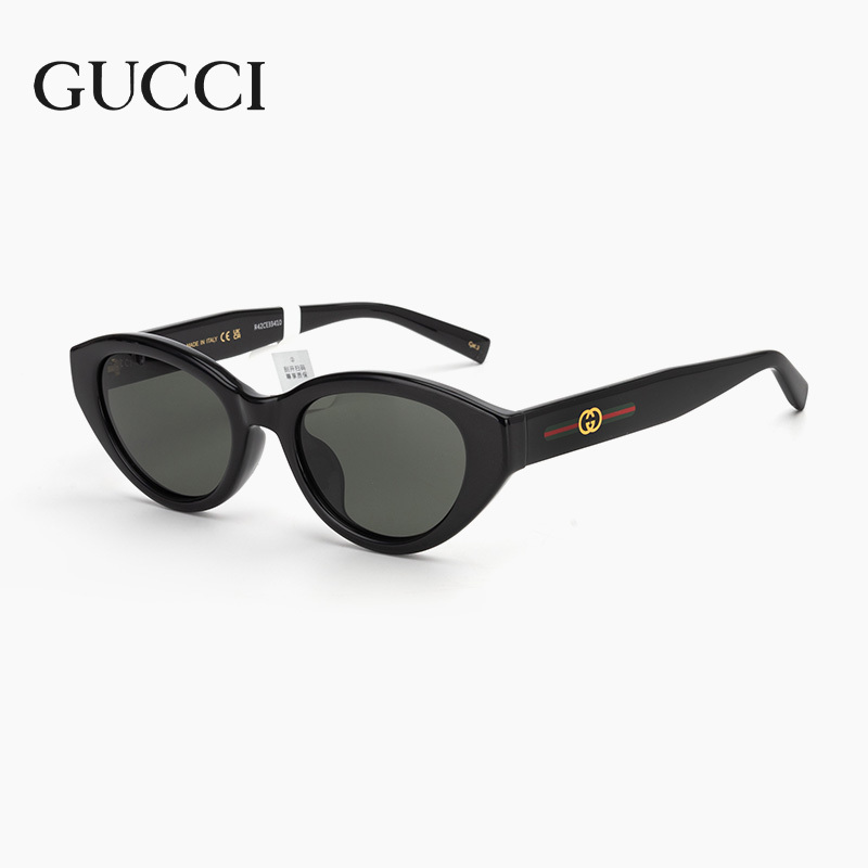 Gucci Sunglasses for Women Gg2105Sa Black Acetate Cat-Eye Frame Sunglasses for Men Driving Sun Protection Sunshade