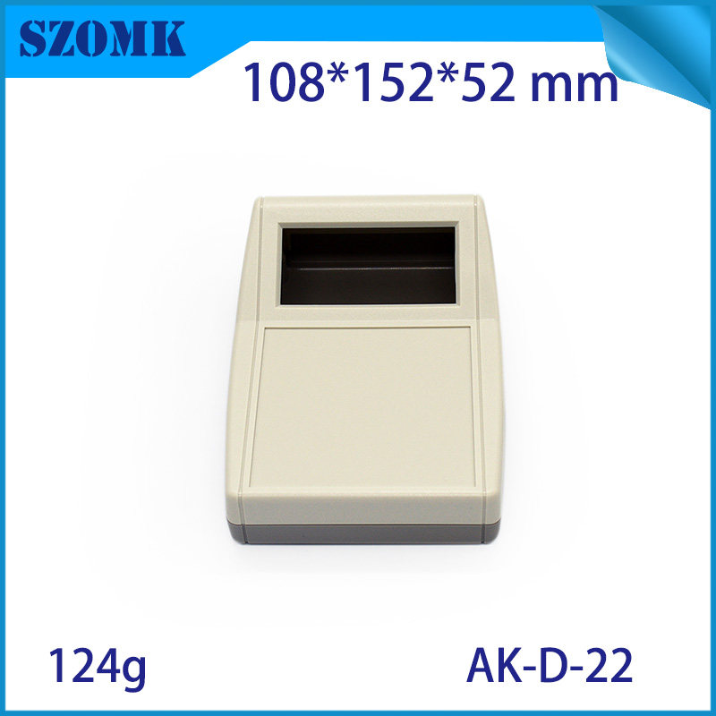 AK-D-22 台式仪器仪表测试壳显示仪过线盒塑料机箱壳体108*152*52