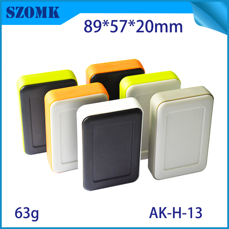 Handheld hand holding rubber shell portable plastic electronic housing ABS remote control meter plastic handheld box AK-H-13