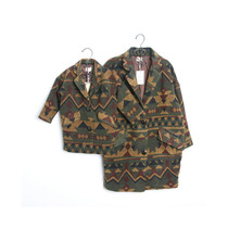 2023 winter new mother-daughter mother-child parent-child outfit wool coat European and American ethnic style thickened fashionable woolen coat