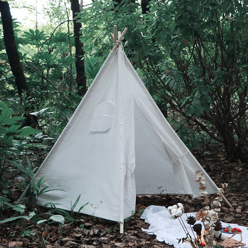 Indian cotton and hemp triangle tent Outdoor picnic photo photography decoration props Indoor children's toys game house