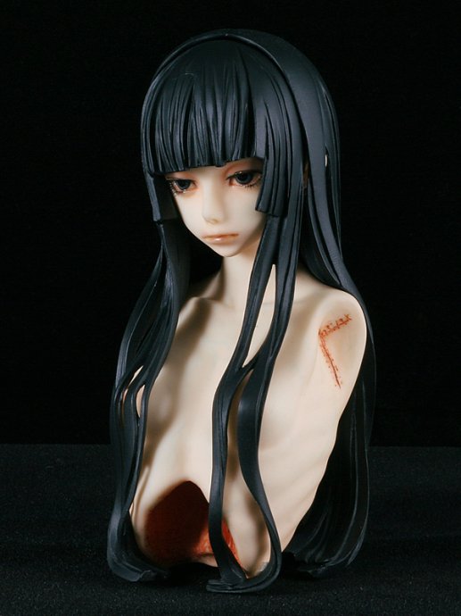 Gk树脂模型涂装完成品魍魉之匣柚木加菜子涂装师 青品黄黑