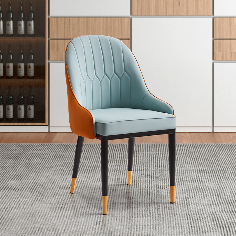 Nordic dining table living room chair modern minimalist light luxury leisure study desk wrought iron chair net red sedentary adult