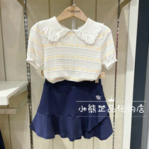 43 discount EK dress for childrens clothing special cabinet 21 Summer Girls knit short sleeve cardiovert EKKAB2421B