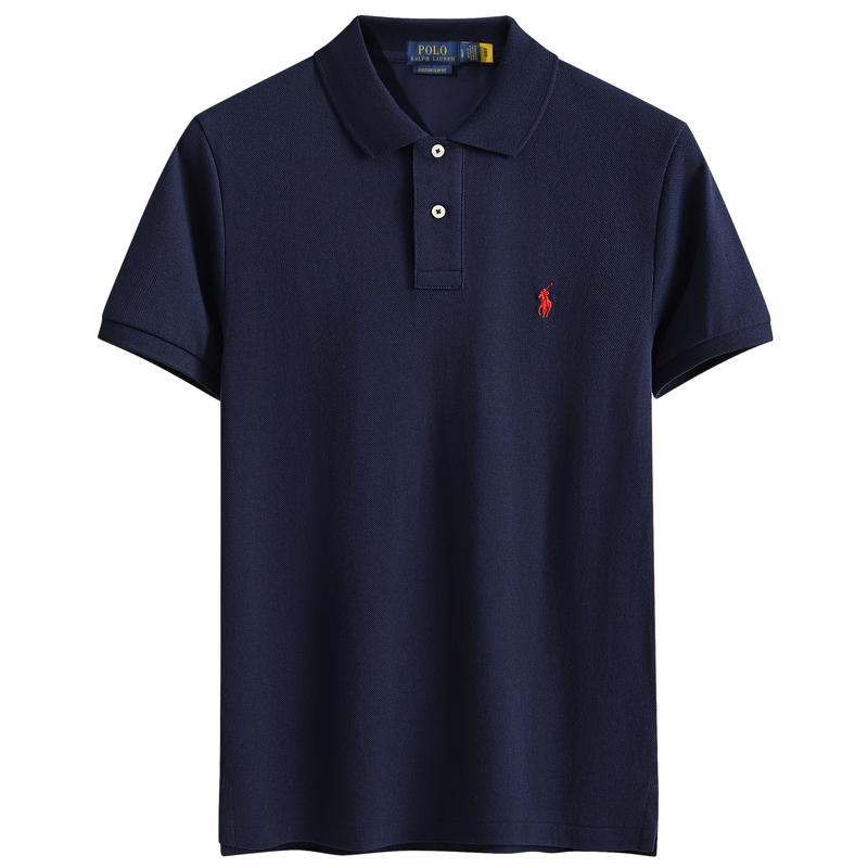 Authentic North American Ralph Lauren T-Shirt for Men, Rl Summer Pure Cotton Non-Ironing Polo Shirt with Polo Pony Logo, Short-Sleeve Polo Shirt