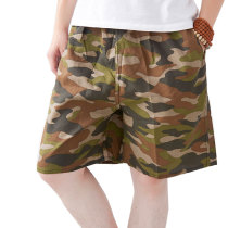 Mens beach pants Bauhinia shorts summer casual five-point pants loose big size pants summer pants