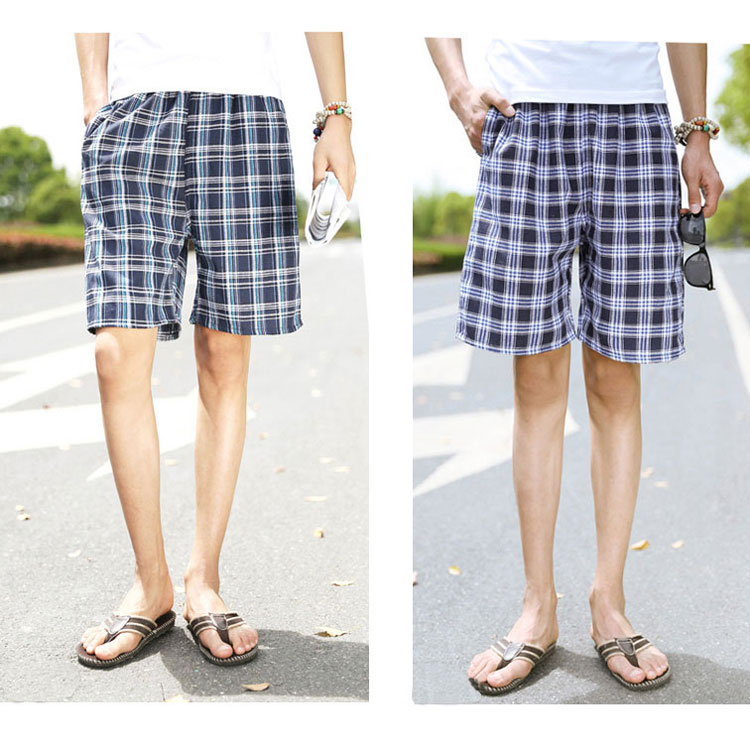 Mùa hè 2018 quần kẻ sọc cotton nhỏ kẻ sọc quần lửng nam trung niên giản dị quần mỏng nam khô nhanh shop quần áo nam