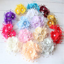 New simulation wreath imitation pearl cherry blossom bouquet Garland material DIY handmade decoration bride hair accessories