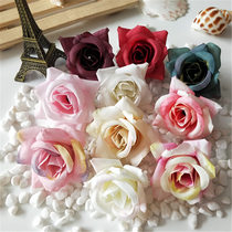 Simulation handmade flower DIY curling small Rose head cloth flower fake flower wedding flower wall flower ball arrangement decorative flower