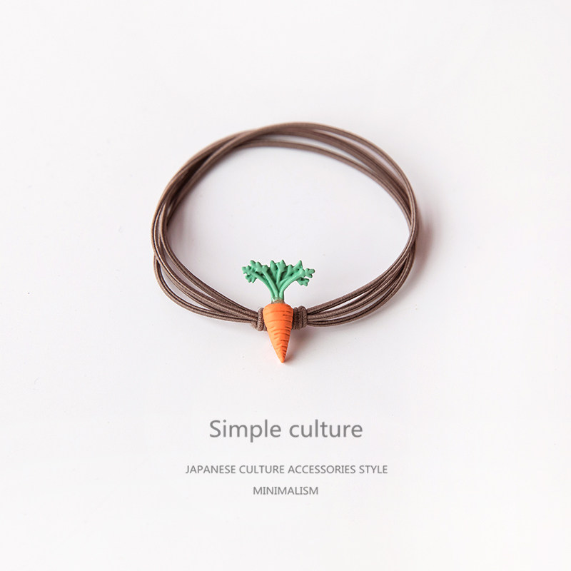 Korean INS cartoon rubber band hair rope headdress Japanese hand chain type dual-use girl tied hair super sensen female net red