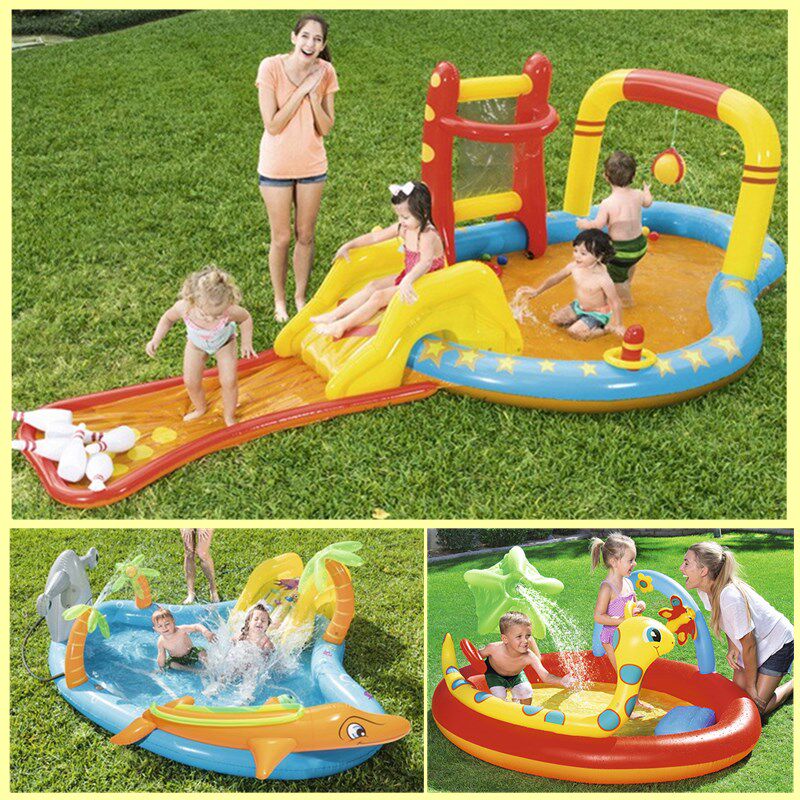 Children's inflatable swimming pool home thickened large water park paddling pool toy ocean ball pool indoor with slide