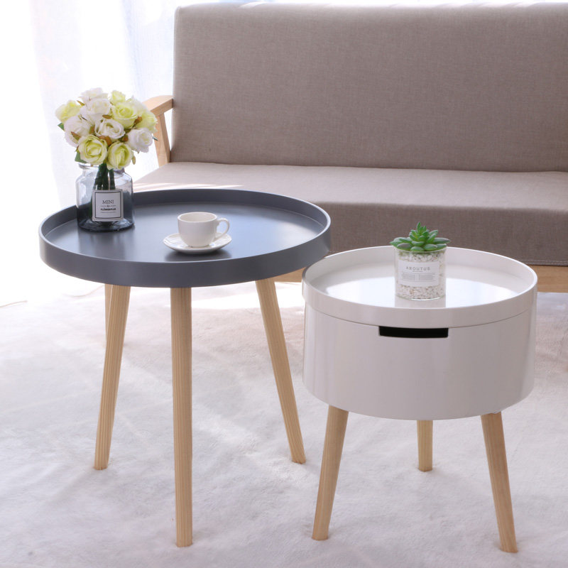 Net red small tea table Mini combined Nordic sofa edge Several balconies Home Jane about small family Type Bedroom small round table