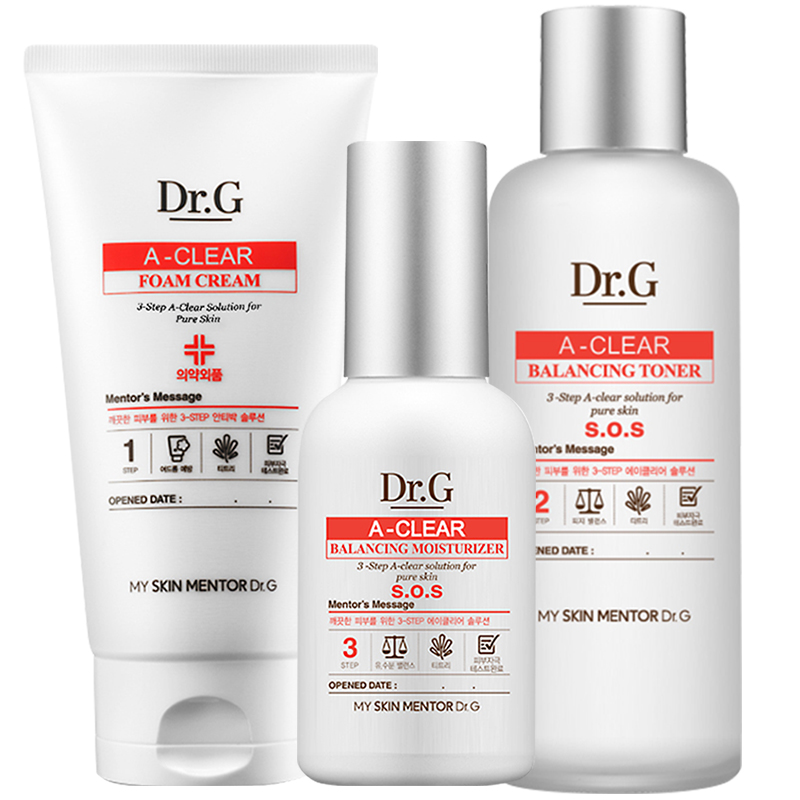 Korea dr g anti-acne and acne-removing special skin care product set for men and women oily skin lightening acne marks moisturizing moisturizing