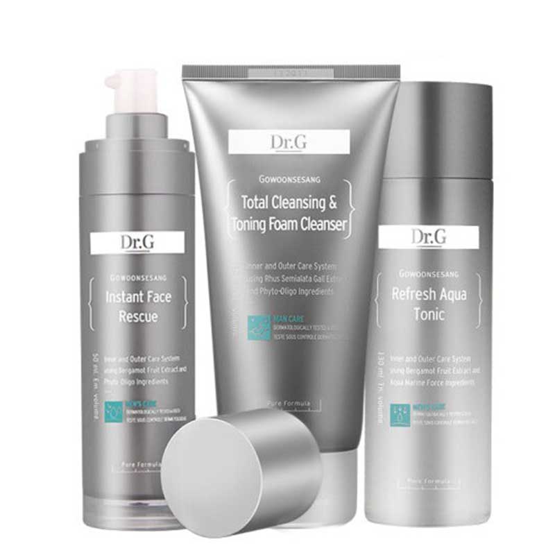 South Korean import dr g men's water milk suit clear and control oil down pimple moisturizing moisturizing and moisturizing autumn and winter skin-care products