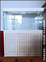 Guangyuan 2021 new gold crystal ultra-white fish tank set dragon fish tank aluminum alloy bottom filter European simple style