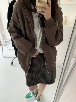 Sweet age-reducing Japanese super retro a-line plaid skirt