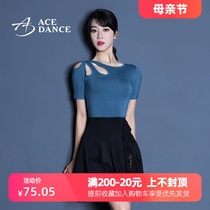 ACEdance拉丁舞摩登舞女练功服单肩镂空棉上衣广场舞艺考服SY294