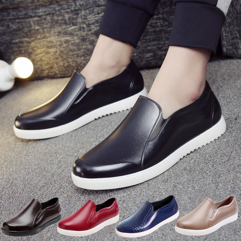 Fashion rain boots summer short water shoes men's rain boots low top water boots waterproof work shoes kitchen non-slip short tube women's rubber shoes