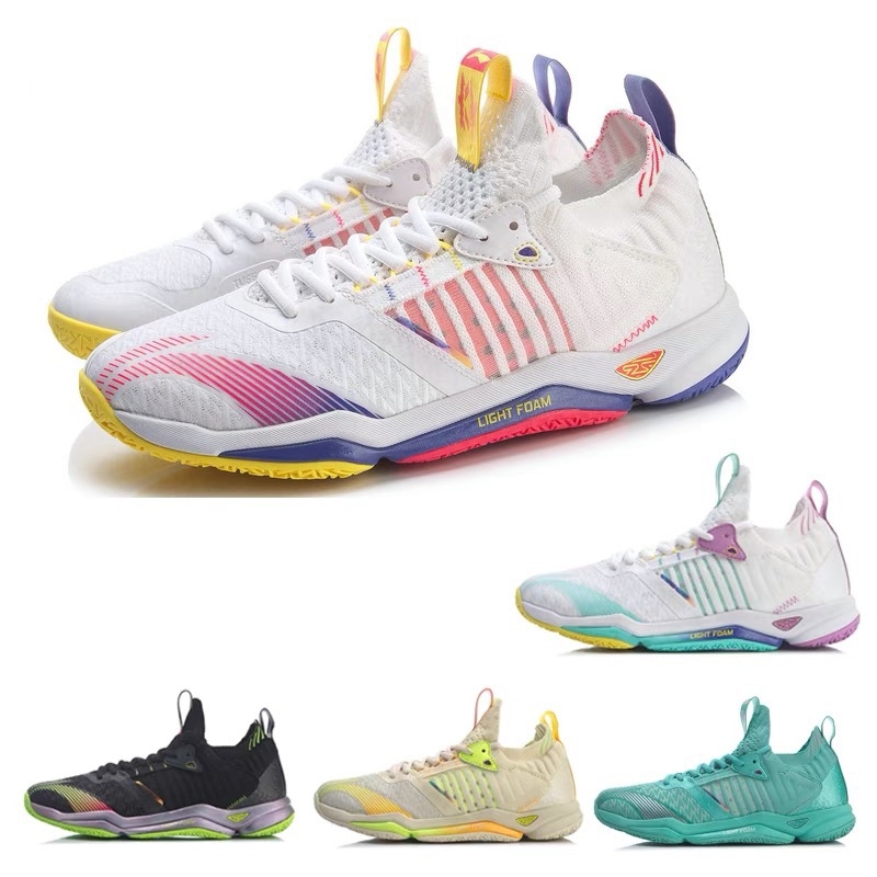 Li-Ning Badminton Shoes Raid Vi Women's Shock Absorption Rebound Sports Shoes Professional Competition Shoes Ayat017 Raid 4