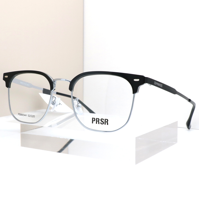 Pasha Unisex Retro Half-Frame Eyebrow Frame Ultra-Light Myopia Classic Eyeglass Frame Pb86544