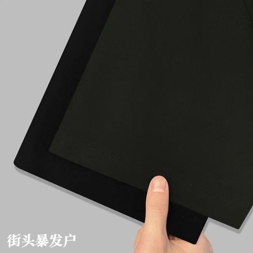 Подлинный Lanbos We11done Letter Short -Sleeved Men Men Welldone Пара американское прилив наполовину наполовину t -мала