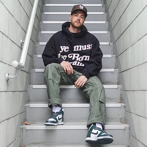 Балахон, мужская утепленная утепленная толстовка для влюбленных, в американском стиле, оверсайз