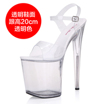 Sexy super high heels Women 2020 new 20CM heel dress sandals black waterproof platform model catwalk