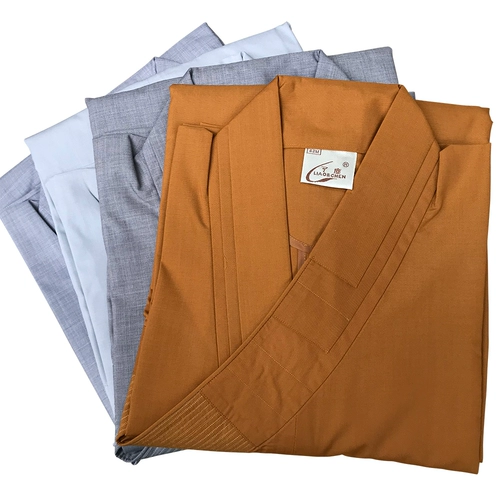 Fuhui Будда Монах Одежда для монахов Обувь для монахов Короткое платье Одежда для медитации в стиле дзен Летнее дышащее и впитывающее пот хлопковое длинное платье без пыли