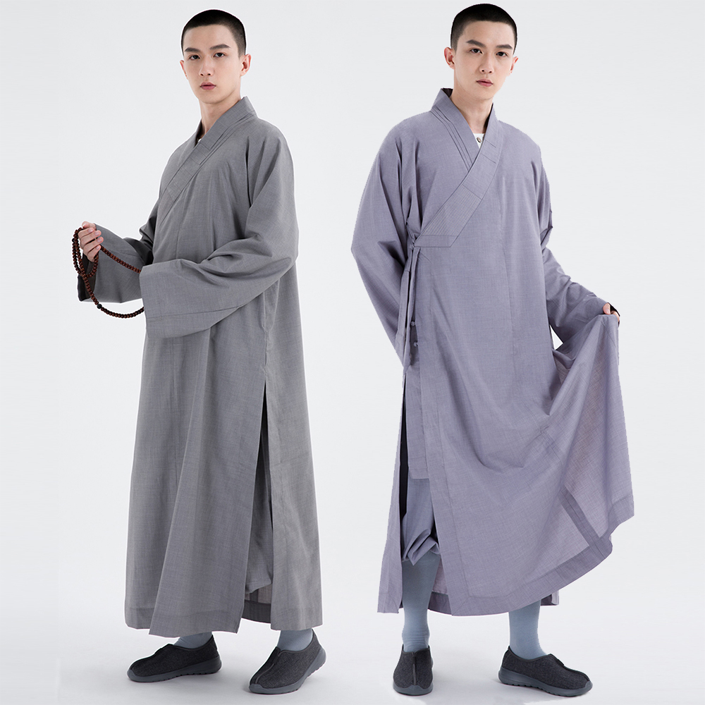 Fuhui Buddha Zen Zen Dress Monk Clothes Hemp Yarn Sea Clear Summer Breathable sweat cotton cloth Dust Monk Clothing Great Vest long coat