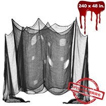 (Halloween)Special Halloween party cloth field 6M fine grid rags Large cloth field Halloween special foreign trade rags