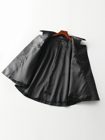 Haining Genuine Leather Women's Casual Loose Tops Spring and Autumn Korean Style First Layer Sheepskin Versatile Slimming Large Size Jacket