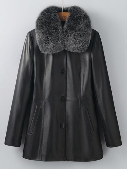 Genuine leather women's down jacket 2025 winter and autumn new slim fit plus size Haining sheep leather jacket for mothers