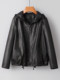 High-End Haining Genuine Leather Jacket for Women, Short Casual Sheepskin Coat, Korean Style Loose Hooded Large Size Leather Jacket for Spring and Autumn