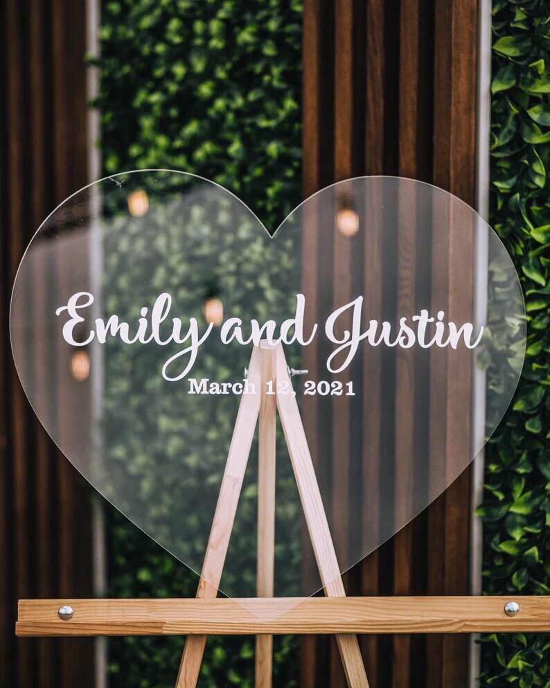 Custom Wedding Leave Statement Book Heart-shaped Circular Rectangular Sign Wedding Sign to the box Annual Conference Creative Sign to the Wall 