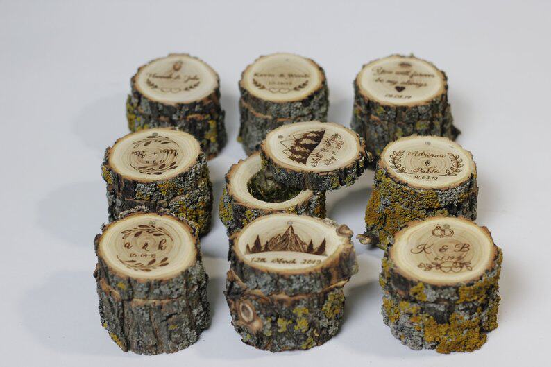 Stylish Wooden Ring Box
